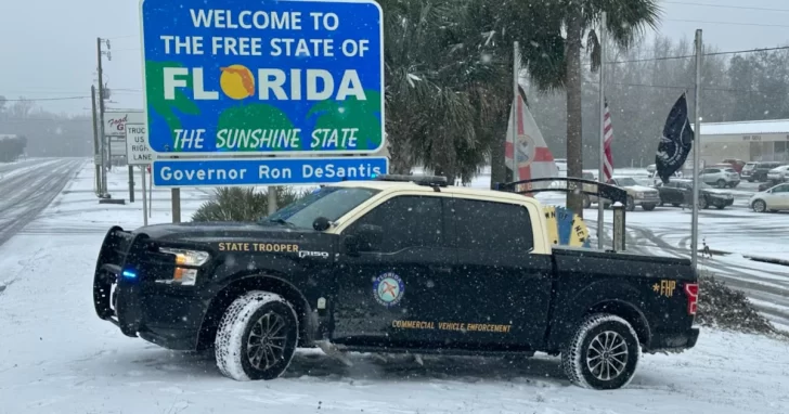La ola de frío polar en Estados Unidos provocó una nevada histórica en Florida La ola de frío polar en Estados Unidos provocó una nevada histórica en Florida