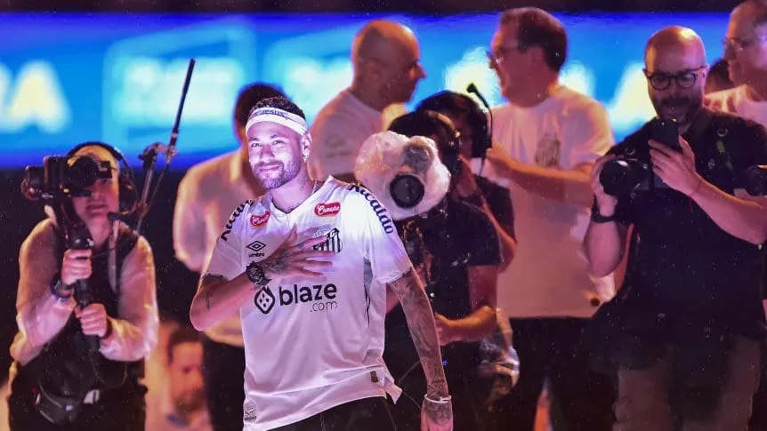 La emoción de Neymar en su regreso a Santos La emoción de Neymar en su regreso a Santos