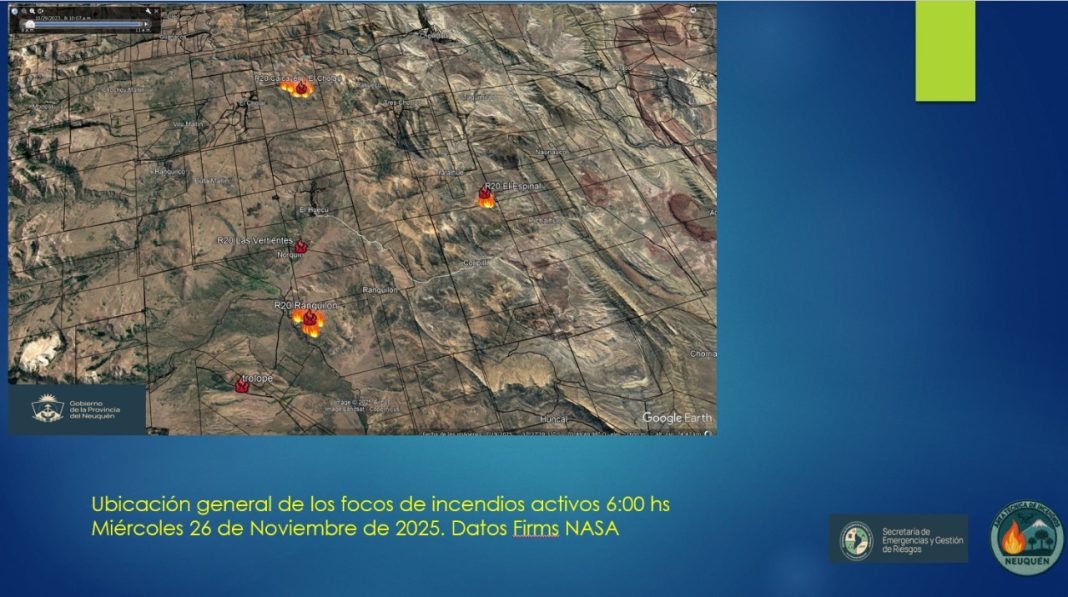 Neuquén combate seis incendios forestales desde este lunes Neuquén combate seis incendios forestales desde este lunes