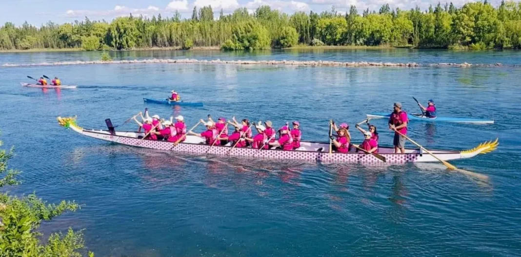 Dragon Fan en Neuquén: Emoción y competencia de remo para todos en el Río Limay Dragon Fan en Neuquén: Emoción y competencia de remo para todos en el Río Limay